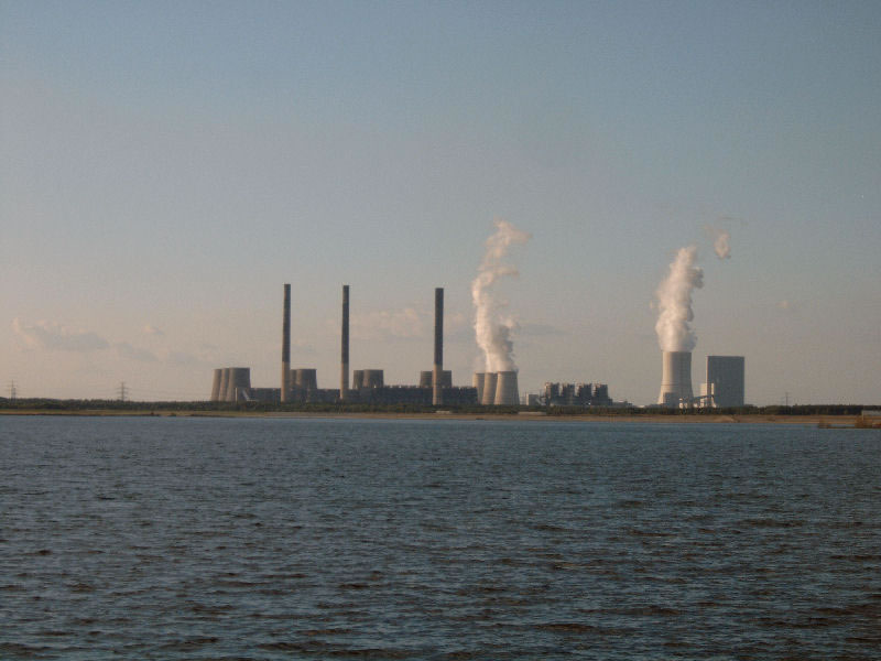 Blick auf das Kohlekraftwerk